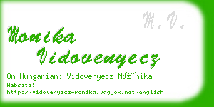 monika vidovenyecz business card